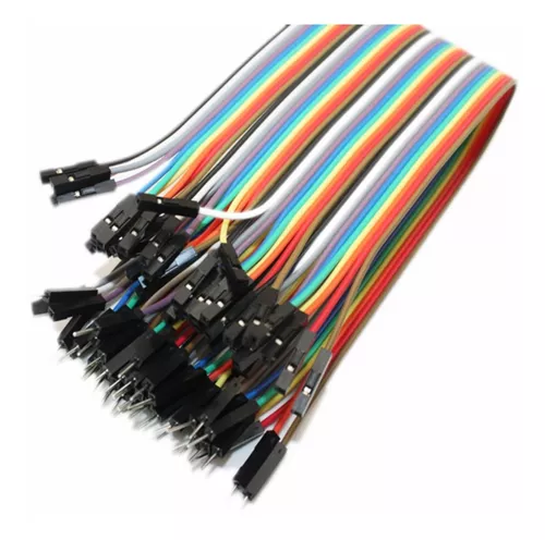 Pack 40 Cables Macho Hembra 20cm Dupont Arduino Protoboard