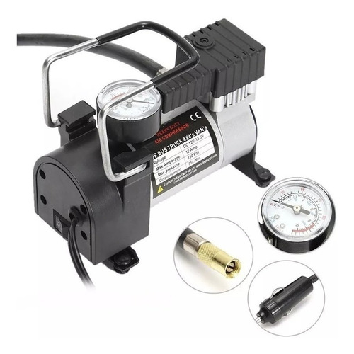 Imagen 2 de 3 de Compresor de aire mini a batería portátil QKL AI57 180W 12V gris