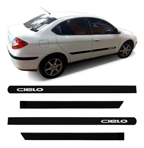 Kit Friso Lateral Chery Cielo 2010 2011 2012 Com Nome Novo