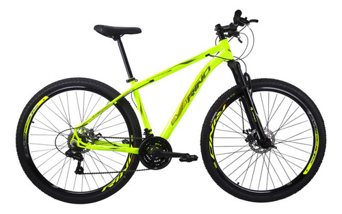 Bicicleta Rino Everest Aro 29 Freio Disk Cambios Shimano 24v Cor Amarelo Neon