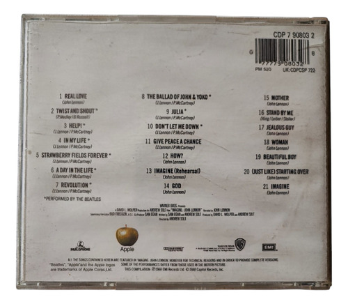 Cd John Lennon Imagine 1988 Emi Made In Holland Estándar (Usado)