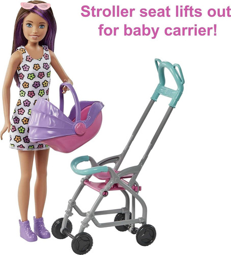 Barbie Skipper Niñera Con Coche Y Bebe Mattel Original