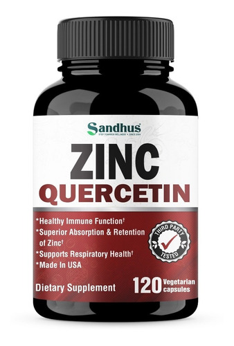 Vitamina Zinc + Quercetina Vegetariana - 120 Capsulas 