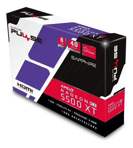 Tarjeta Video Radeon Sapphire Pulse Rx 5500 Xt 8gb Gddr6 /v