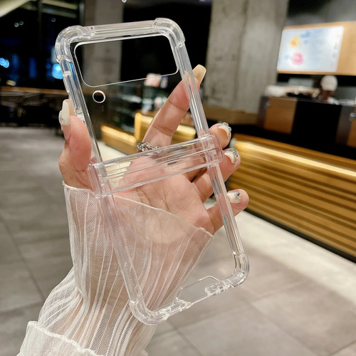 Funda De Teléfono Con Protección De Bisagra Carcasa Trans