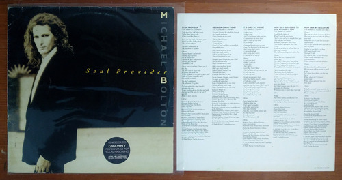 Michael Bolton Soul Provider 1989 Disco Lp Vinilo Brasil