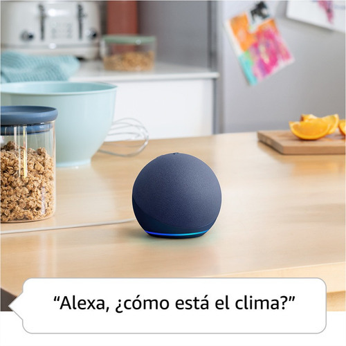 Imagen 4 de 5 de Asistente Virtual Amazon Echo Dot 5ta Gen Con Reloj Azul
