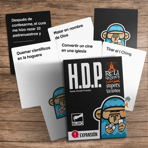 Imagen 4 de 4 de Juego de cartas H.D.P. Hasta donde puedas Religiones y otras supersticiones (Expansión) Buró