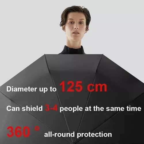 Paraguas Plegable Automático Grande A Prueba De Viento Portá