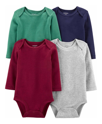 Carters. Pack Bodies Bodys Manga Larga Lisos. Varios Talles