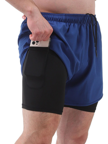 Pantalones Cortos Para Hombre Dry With Running Shorts Fitnes