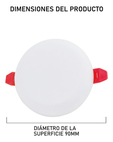 6pz Lampara Led De Sobreponer 10w Plafón Luz Blanca Cálida Blanco