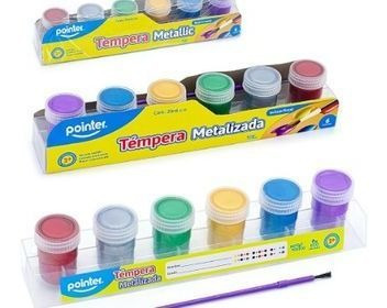 Tempera Metalizada X6 Colores Pointer Mayor Y Detal 