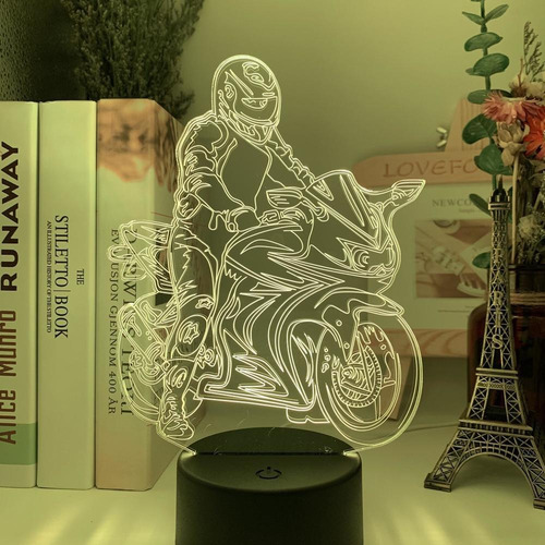 Lámpara 3d Moto Racer Jonathan Rea Figura De Luz De Noche