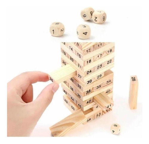 Juego De Jenga Wiss Toy O Torre Infernal 54 Piezas Miamisto.