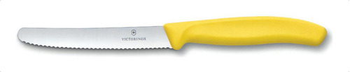 Victorinox Cuchillo De Mesa Y Tomate , 11 Cm, Color Amarillo