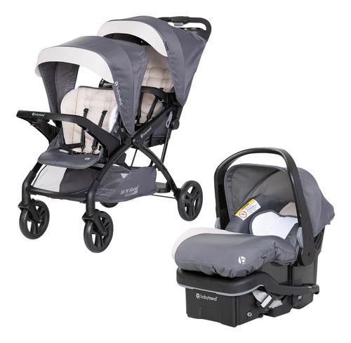 Coche Doble Baby Trend Sit N Stand Unisex + 1  Porta Bebé