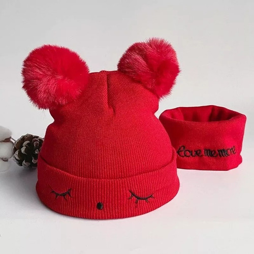 Set Gorro Y Cuello Bufanda Invierno Niño-niña-bebé