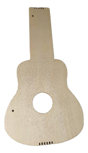 Guitarra De Madera Recortada, Juguete De Guitarra Redondo