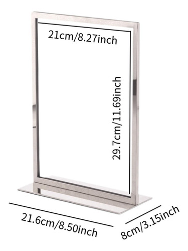 Soporte Para Carteles, Expositor, Soporte Para A4 Plata