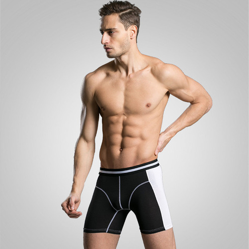 Pantalones Cortos Largos Para Hombre, Ropa Interior Suave, C