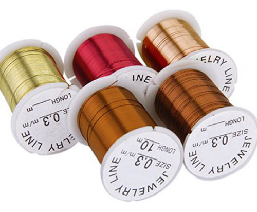 10 Rollos De Hilo De Alambre De Cobre Para Bricolaje Y Joyer
