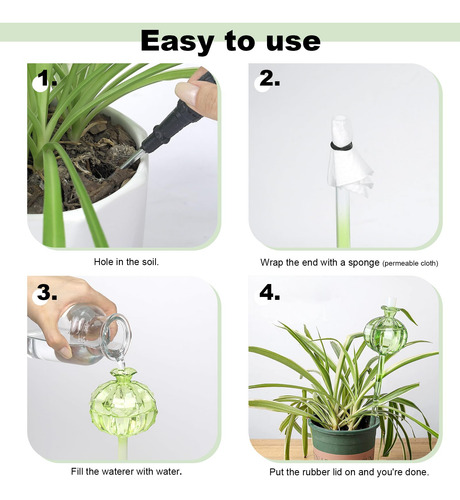 2 Globos Para Regar Plantas, Dispositivos De Riego De Vidrio