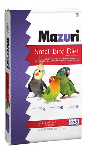 Alimento Ninfas-agapornis Small-bird Diet 11.3kg De Mazuri