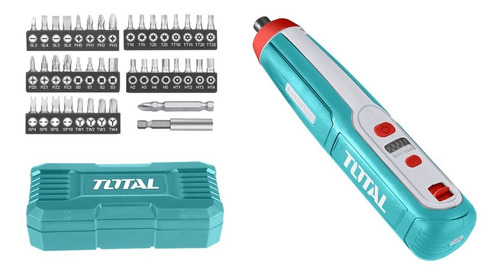 Atornillador Inalámbrico Total Batería 4v C/ Estuche Puntas