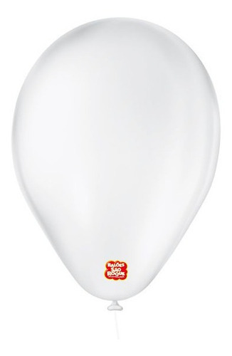 Balão De Festa Basic - Cores - 6,5  16,5cm - 50 Unidades Cor Branco