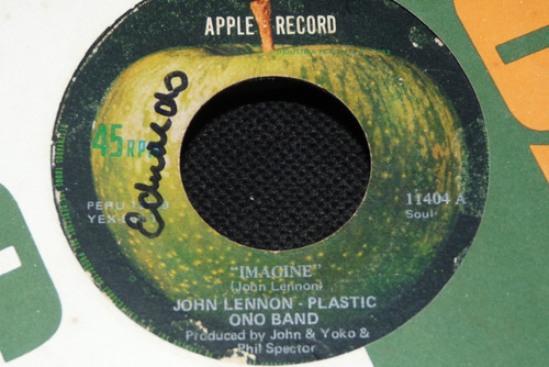 Jch- John Lennon Plastic Ono Band Imagine 45 Rpm Rock