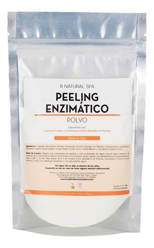 Imagen 1 de 4 de Peeling Enzimático Exfoliante Bbglow Y Faciales 100grs Tipo De Piel Todo Tipo De Piel