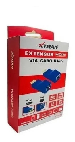 Extensor Conversor Hdmi Via 1 Cabo Rede Rj45 30m Cat5e/6