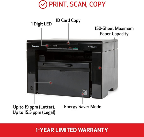 Imagen 6 de 8 de Impresora Multifuncional Canon Mf3010 + Toner Regalo Hp 85a