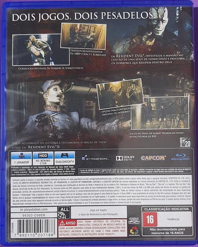 Jogo De Ps4 Resident Evil Origins Collection Semi-novo (Usado)