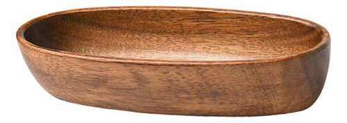 Bandeja De Madera Para Servir, Plato De Ensalada, 22cm