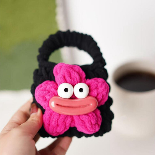 4 Funda Para Auriculares, Hecha A Mano, De Punto, Minibolso