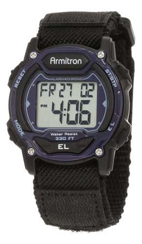 Reloj Armitron Sport 45/7004 Unisex Digital Chronograph Ny Color de la correa Negro Color del bisel Negro Color del fondo Negro