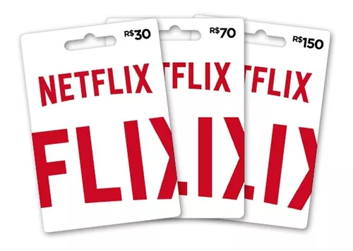 Cartão Pré-pago Netflix R$ 70 Reais Gift Card