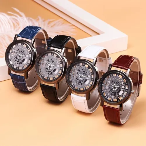 Lote De 4 Reloj Maquinaria Visible Hombre Mujer