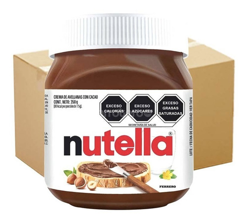 Chocolate Italiano Importado Ferrero® Nutella 350g X 12