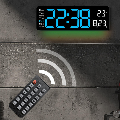 Reloj Digital, Reloj De Mesa, Reloj Despertador Azul