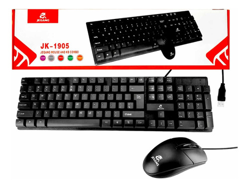 Combo Kit Teclado + Mouse Alambrico Jeqang Jk - 1905