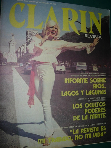 Revista Clarin 27/11/77 Vedette Adriana Aguirre Moda Cocina