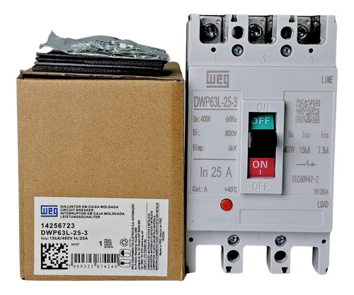 Disjuntor Caixa Moldada Weg Trif 25a Dwp63l-25-3