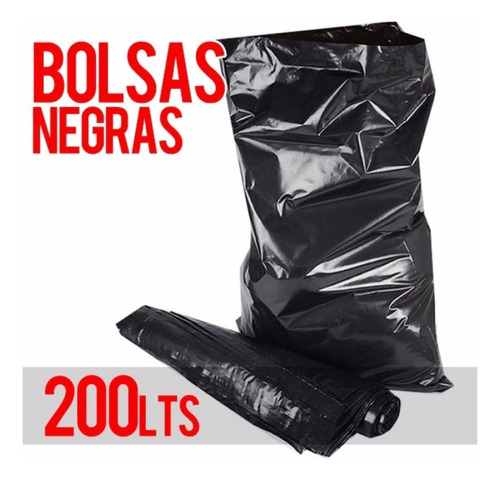 Bolsas Basura Aseo 200lts 12 Micras 40kg 25unds