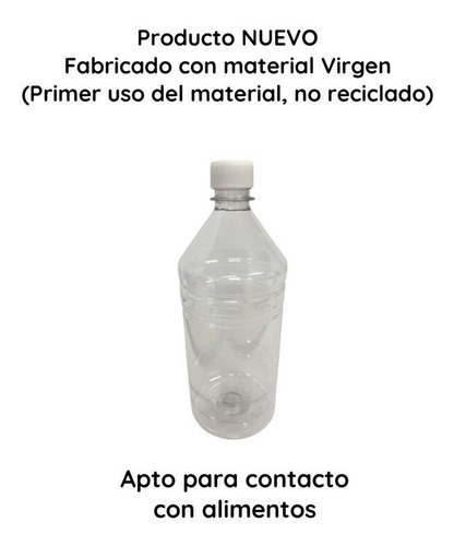Imagen 5 de 10 de Botellas Plasticas Pet 1 Litro Tapa Rosca X 240 Un