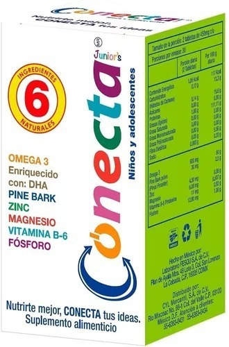 Conecta Junior, Vitaminas Para Niños, Sistema Inmune 60 Tabs