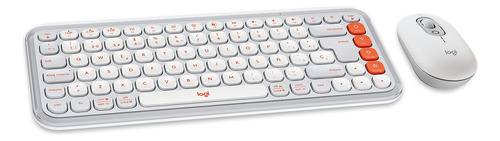 Kit De Teclado Y Mouse Pop Icon Blanco + Mousepad Logitech