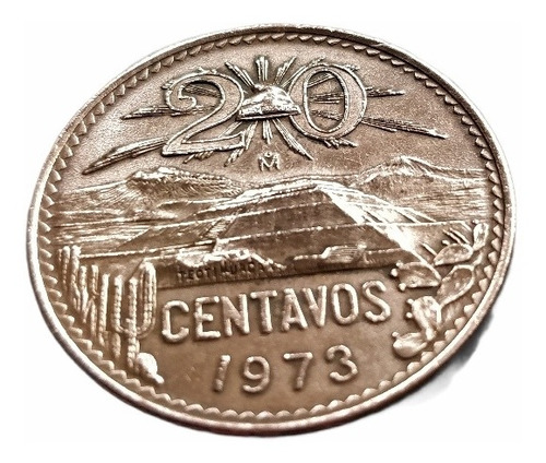 Mula 1973 De 20 Centavos Nivel Ms-67